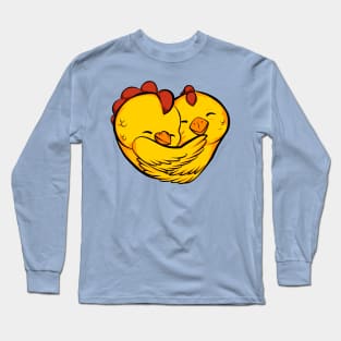 cute, funny and loving chickens Long Sleeve T-Shirt